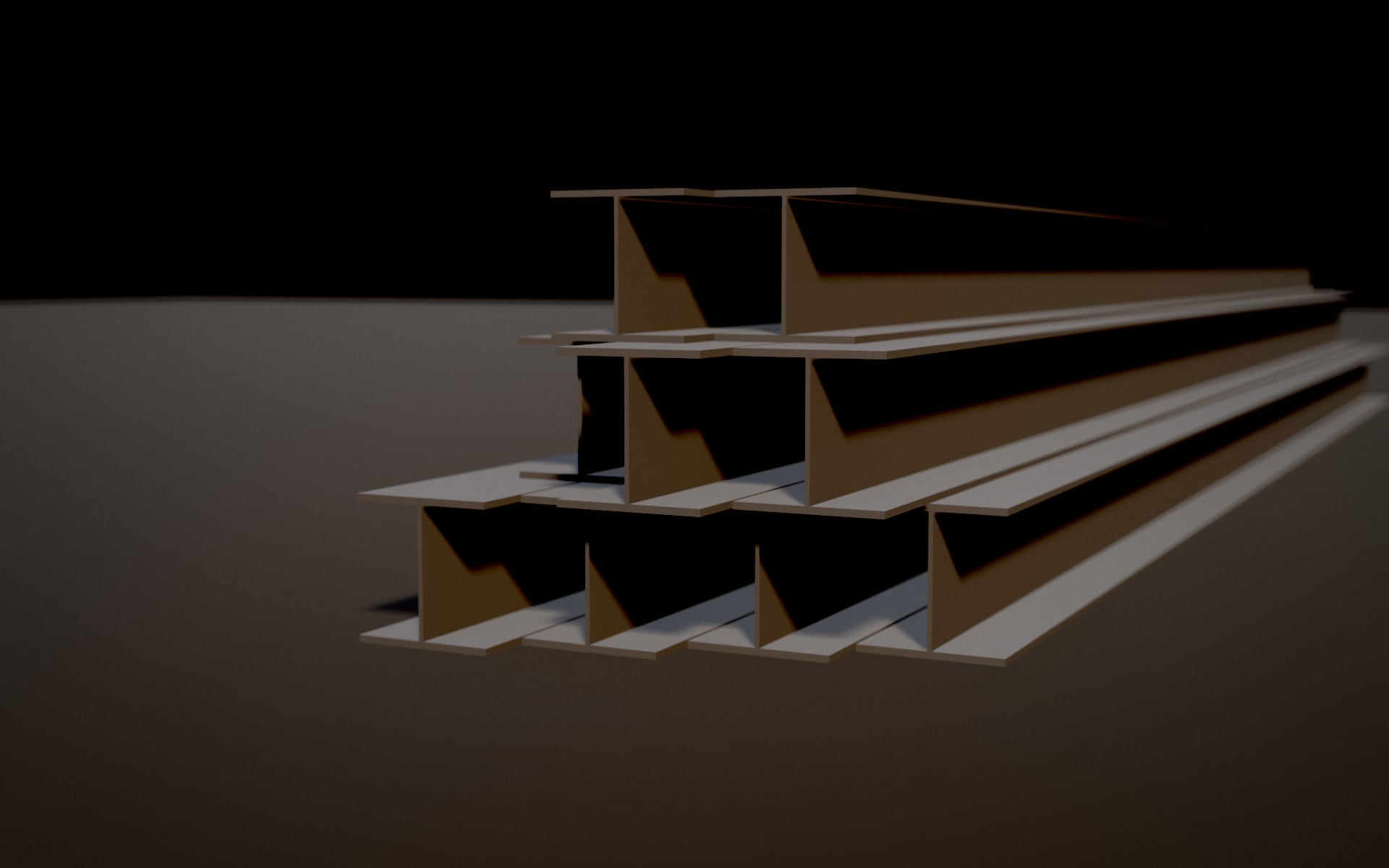 Visualisation 3D d’illustration — atelier acier