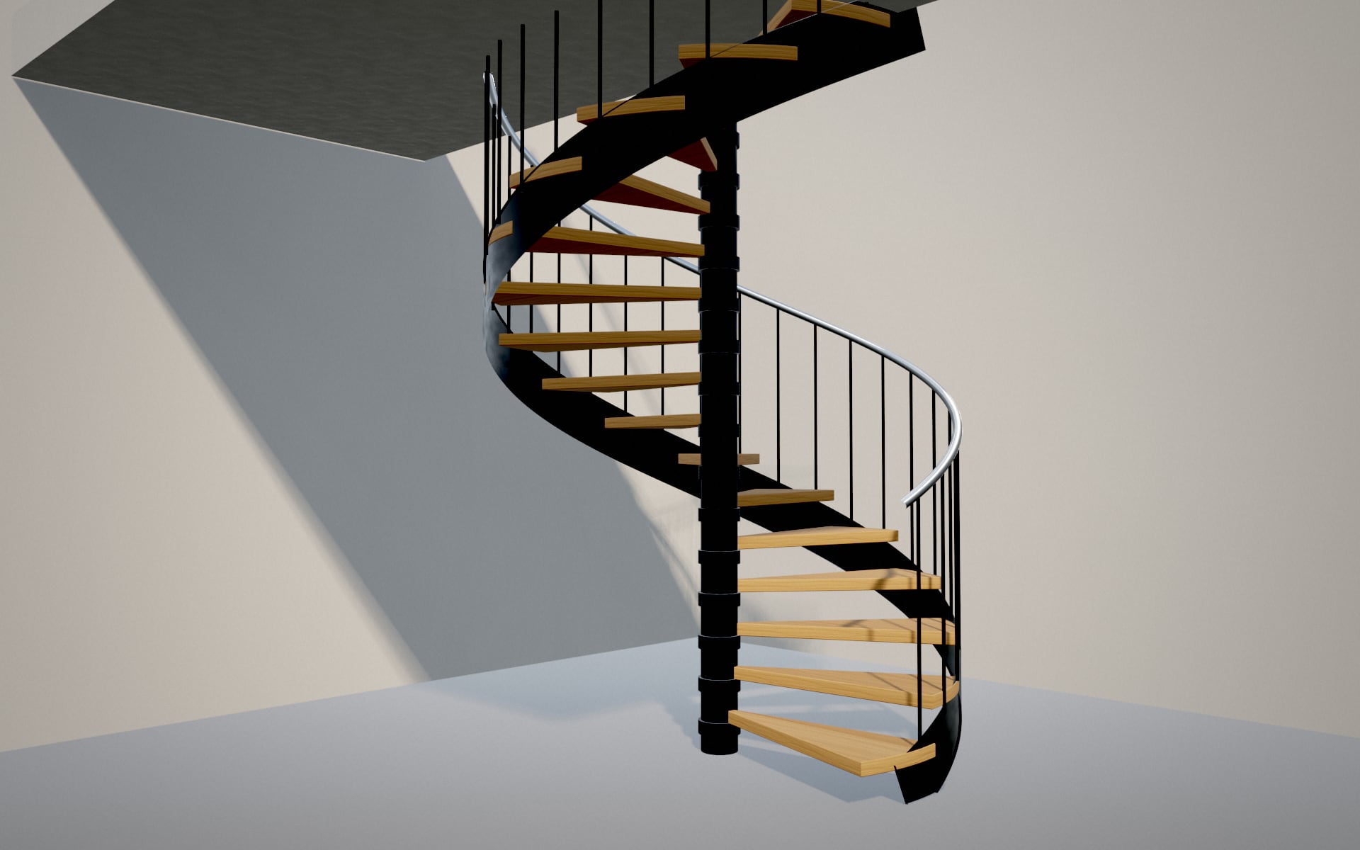 Visualisation 3D d’illustration — Escaliers